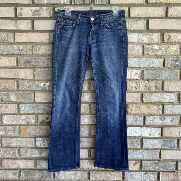 7 For All Mankind Denim - 7 Seven For All Mankind Women's Jessie Boot Cut Jeans 7FAM Size 28 Stretch USA